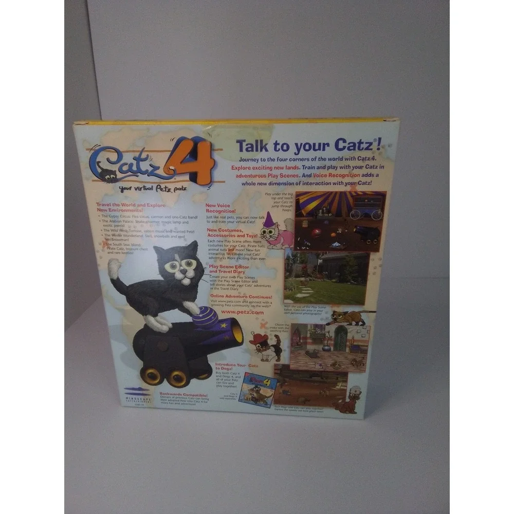 Catz 4 Your Virtual Petz Palz PC Big Box Windows 95 98 CD-ROM Mindscape 1999